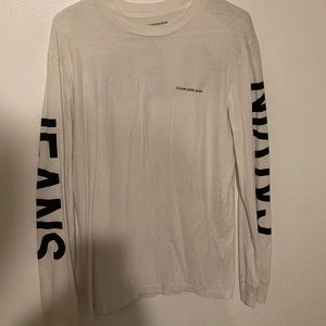 Calvin Klein men’s white long sleeve tee